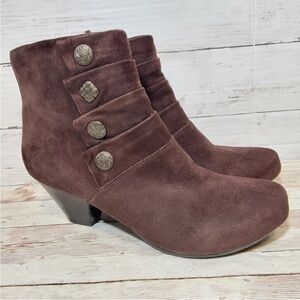 [39/8-8.5]Dansko Bown Suede Baker Leather Ankle Boots